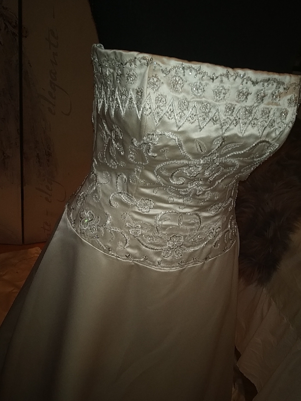 Valentina Bridal Satin Gown in Ivory